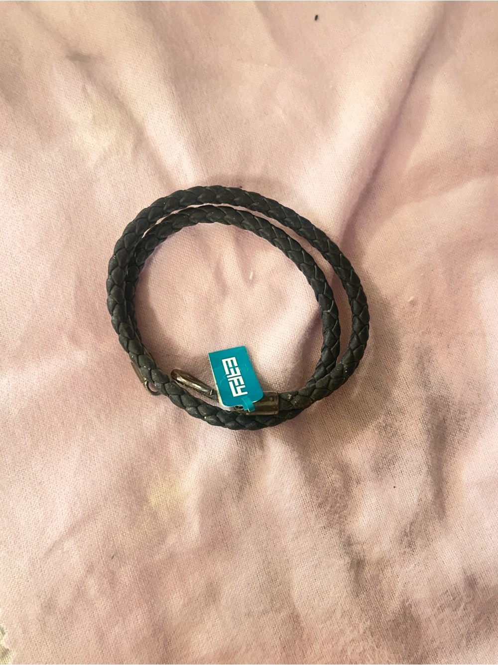 Effy Braided Leather Wrap Bracelet in Black
